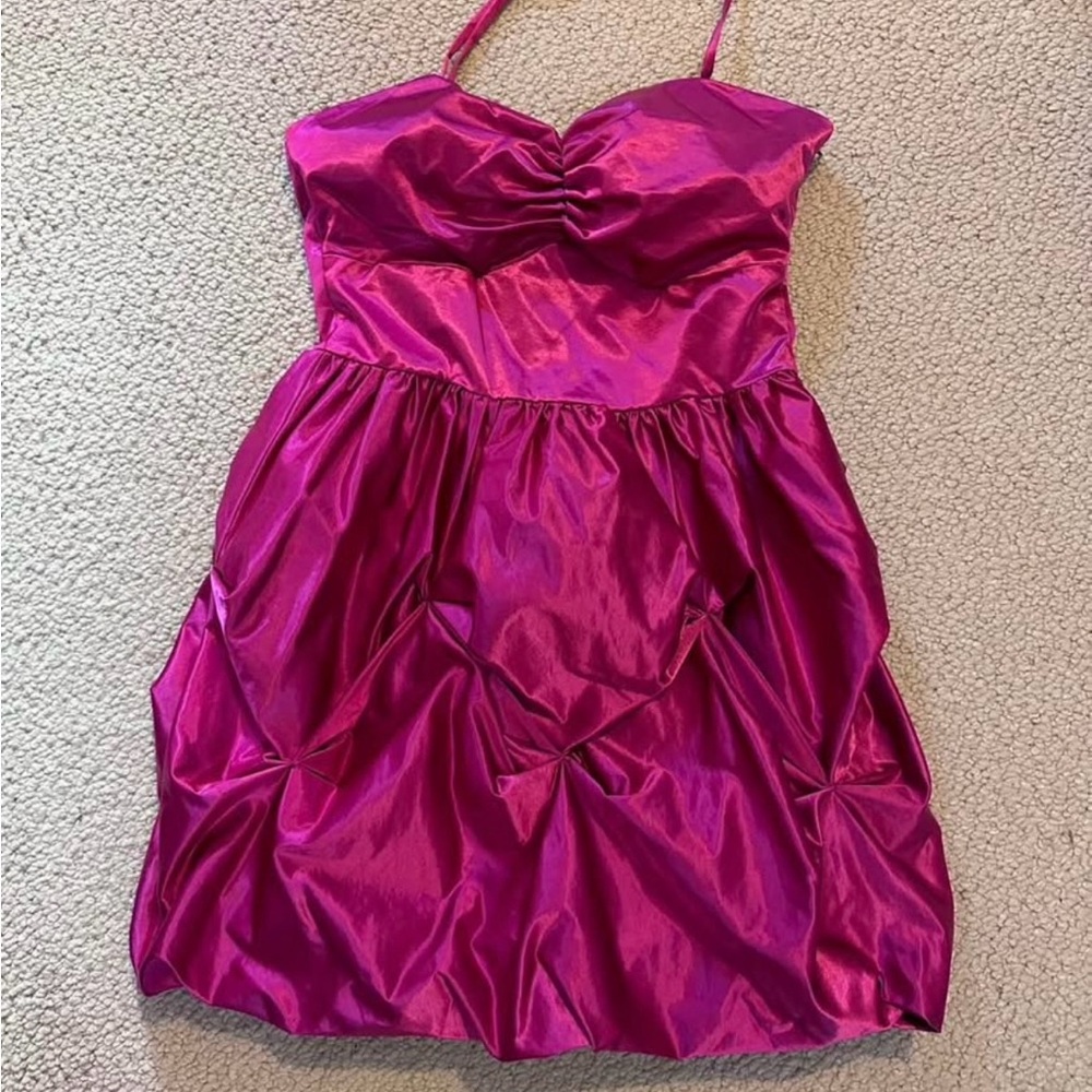 Pink Halter Formal Mini Dress